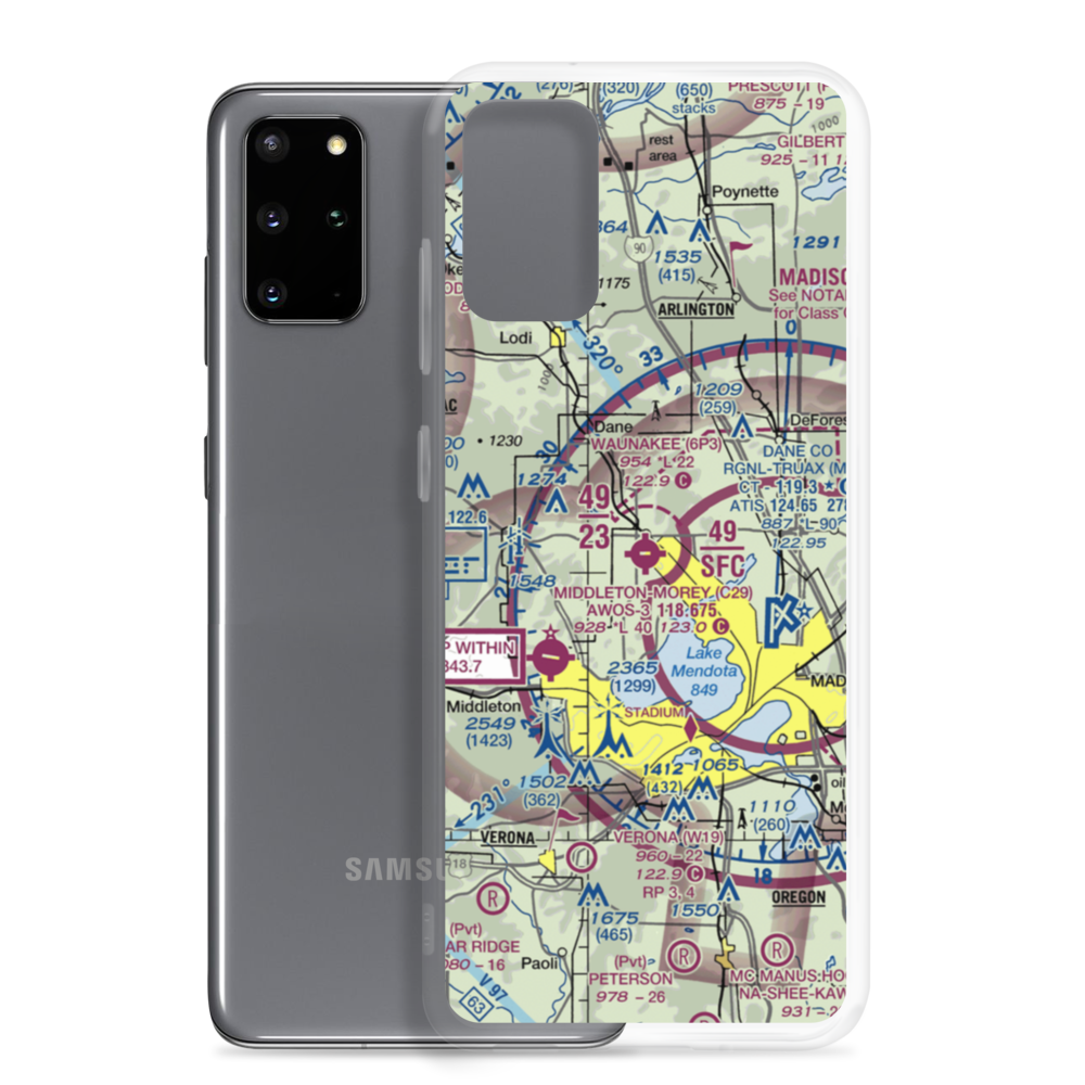 Waunakee Airport (6P3) VFR Sectional Samsung Case Samsung Galaxy S20 Plus model shown