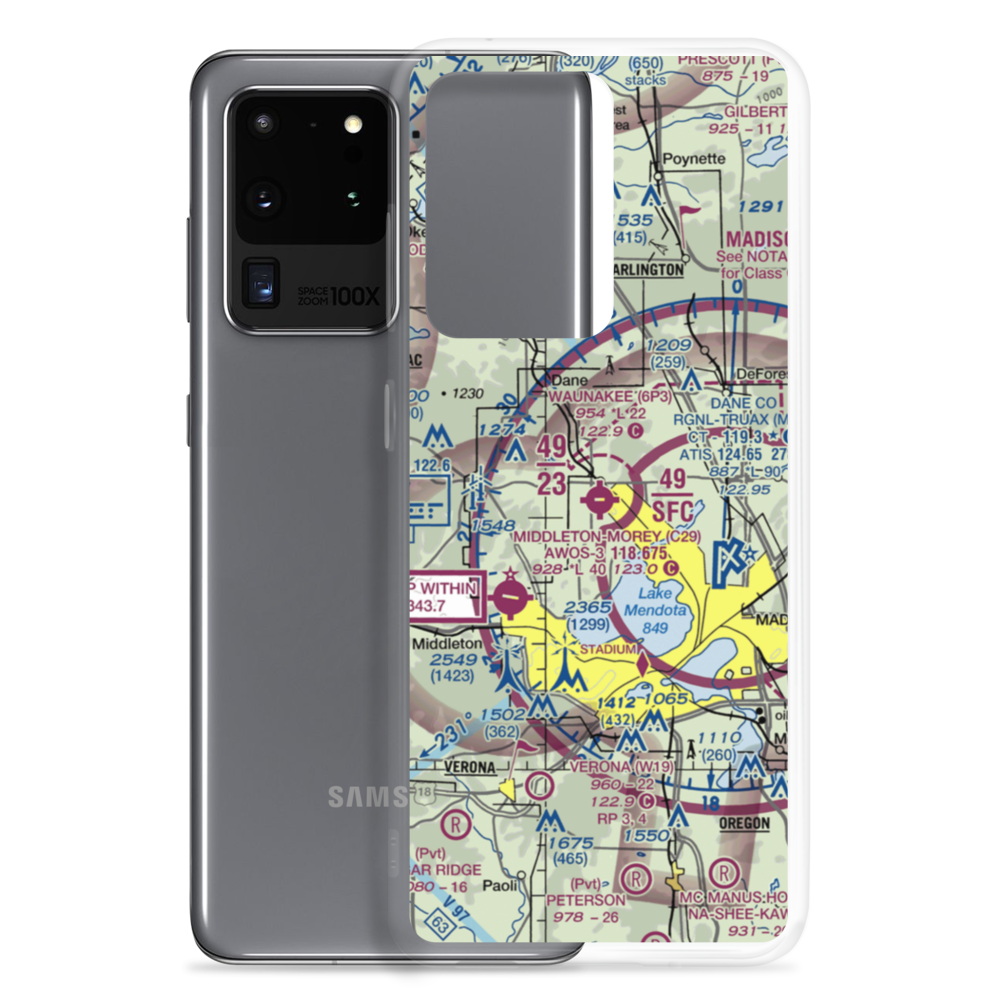 Waunakee Airport (6P3) VFR Sectional Samsung Case Samsung Galaxy S20 Ultra model shown