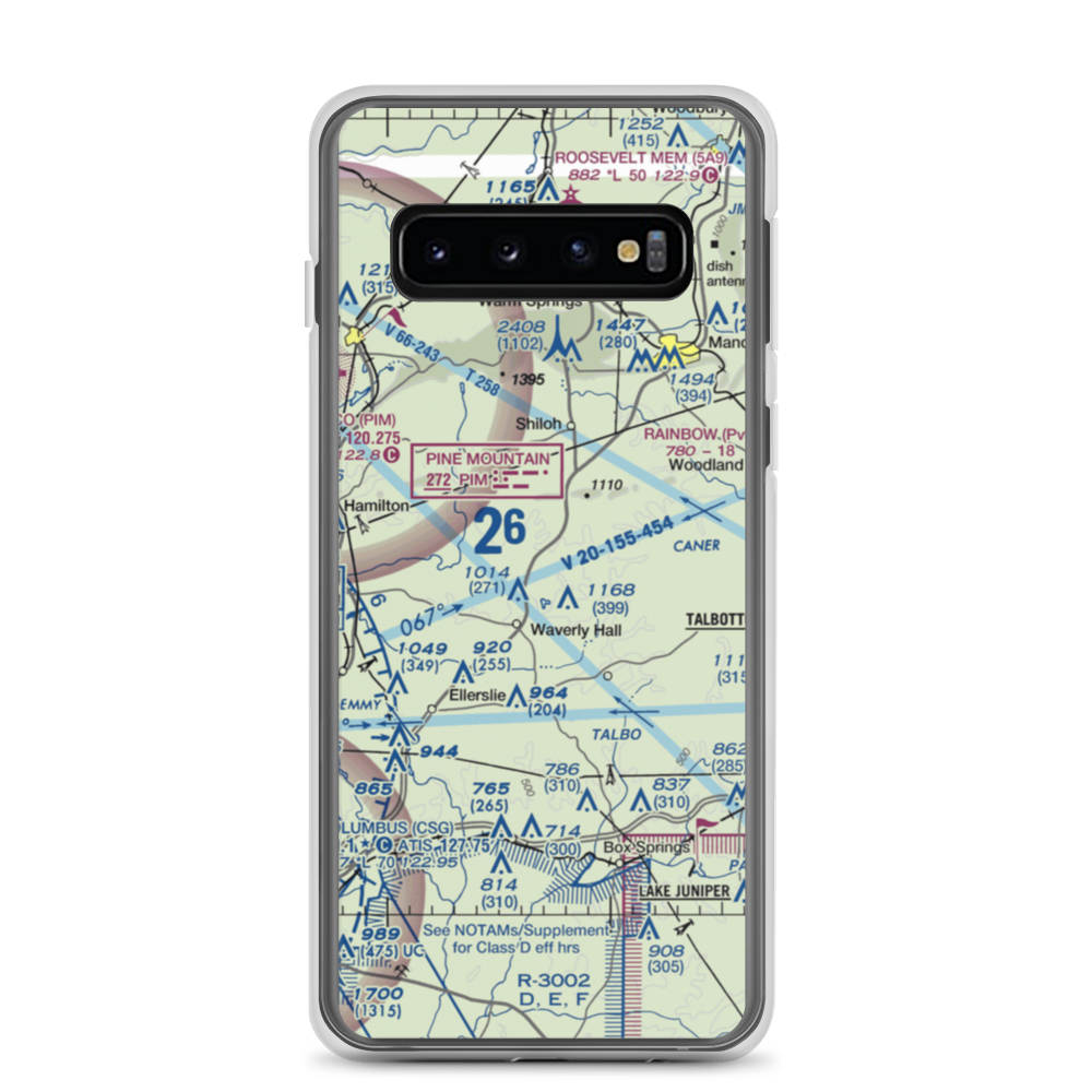 Waverly Landing Airport (1GE9) VFR Sectional Samsung Case Samsung Galaxy S10 model shown