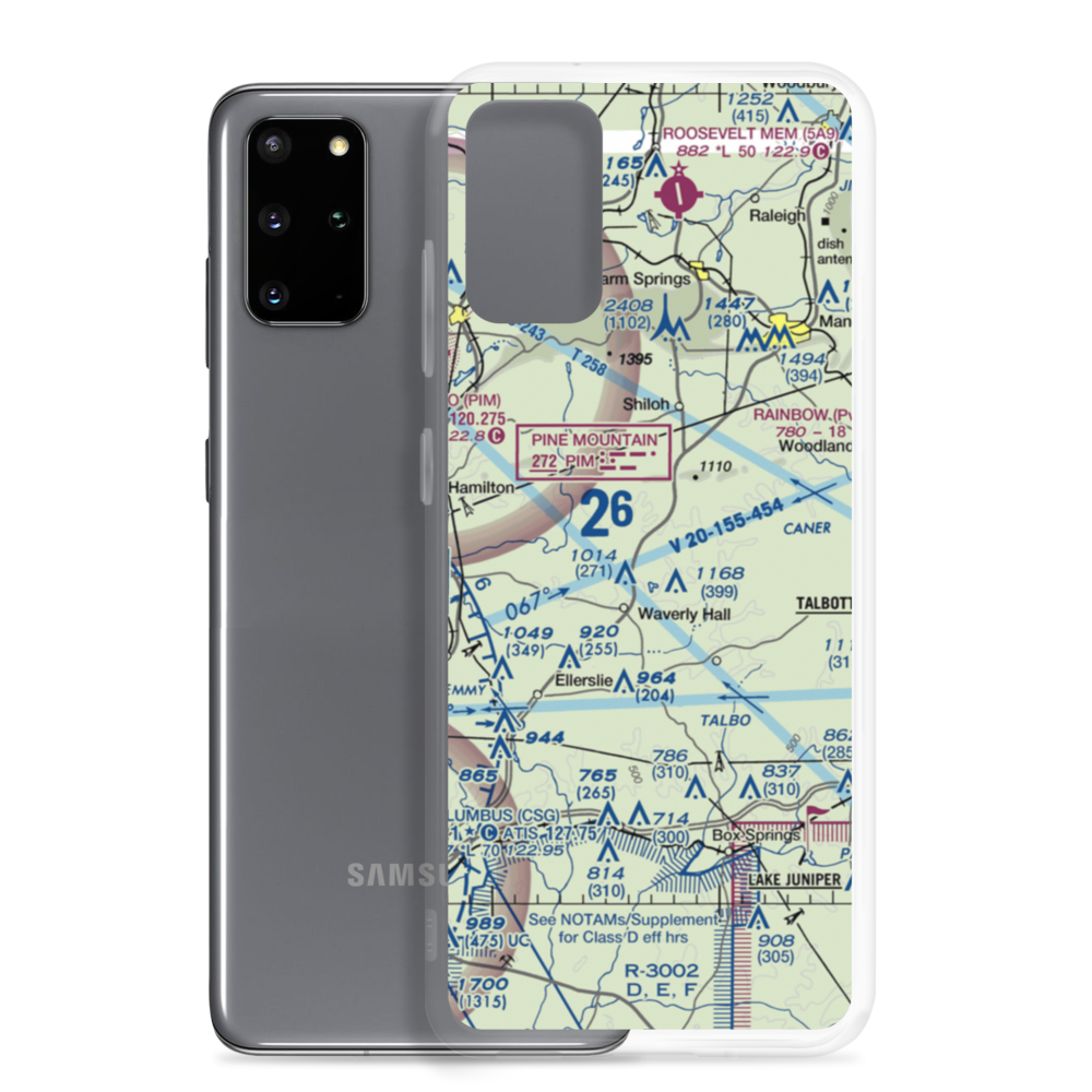 Waverly Landing Airport (1GE9) VFR Sectional Samsung Case Samsung Galaxy S20 Plus model shown