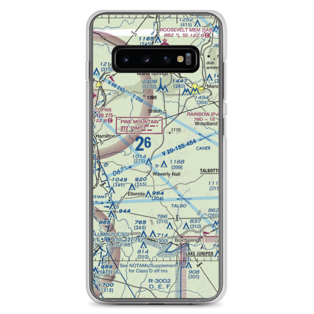 Waverly Landing Airport (1GE9) VFR Sectional Samsung Case Samsung Galaxy S10+ model shown