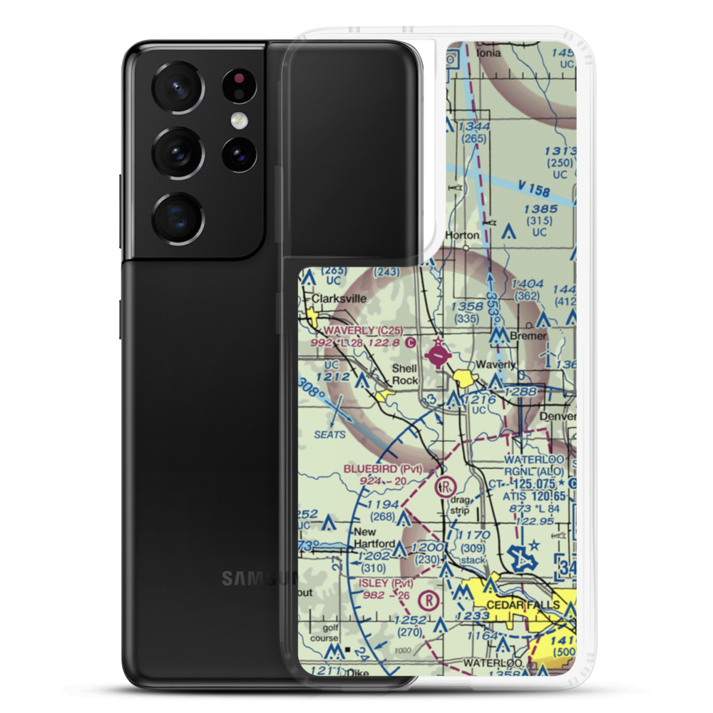 Waverly Municipal Airport (C25) VFR Sectional Samsung Case Samsung Galaxy S21 Ultra model shown