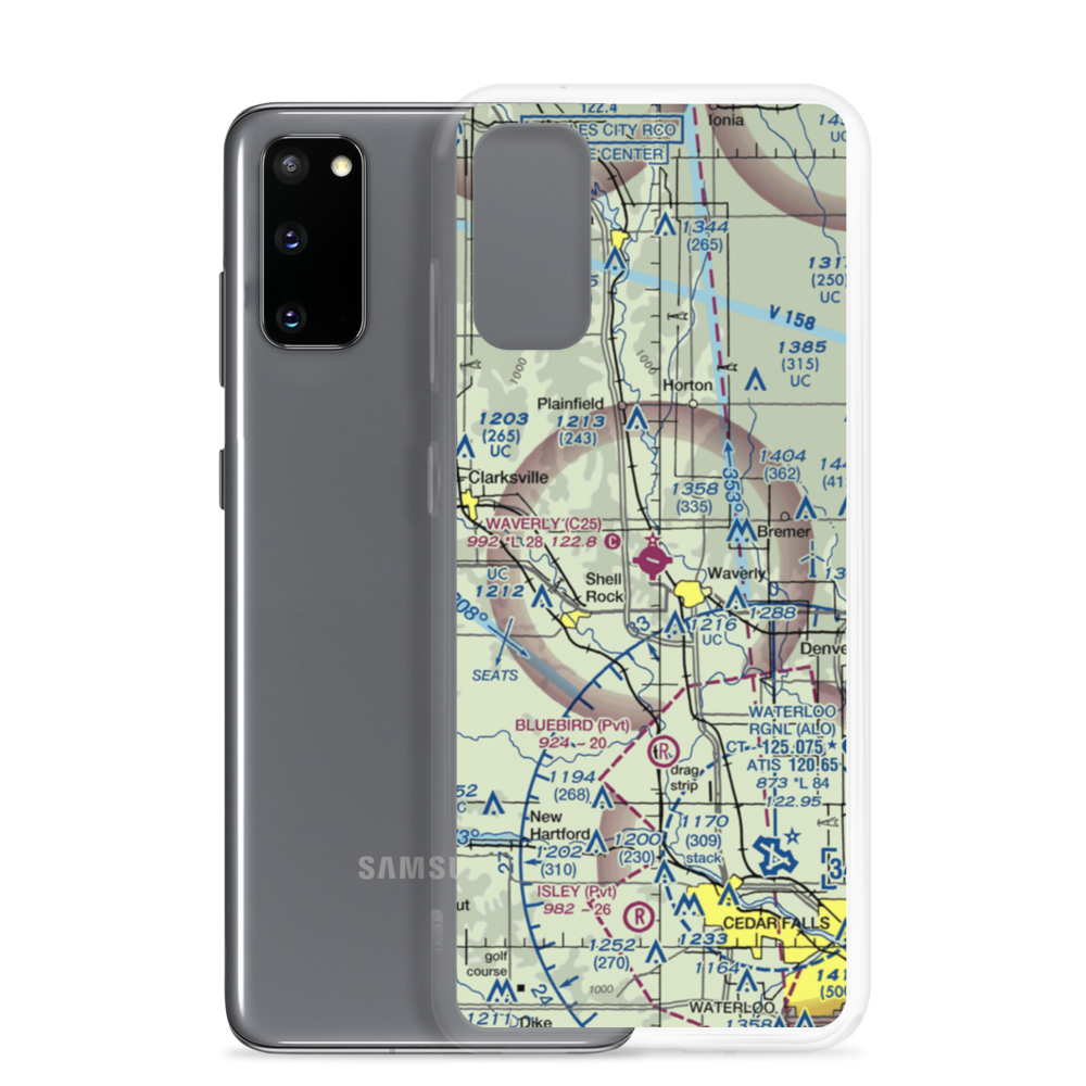 Waverly Municipal Airport (C25) VFR Sectional Samsung Case Samsung Galaxy S20 model shown