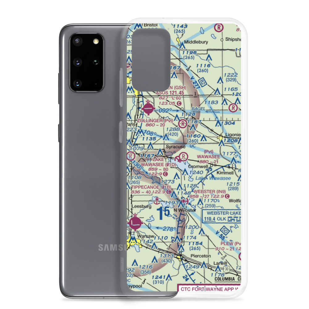 Wawasee Airport (4IN9) VFR Sectional Samsung Case Samsung Galaxy S20 Plus model shown