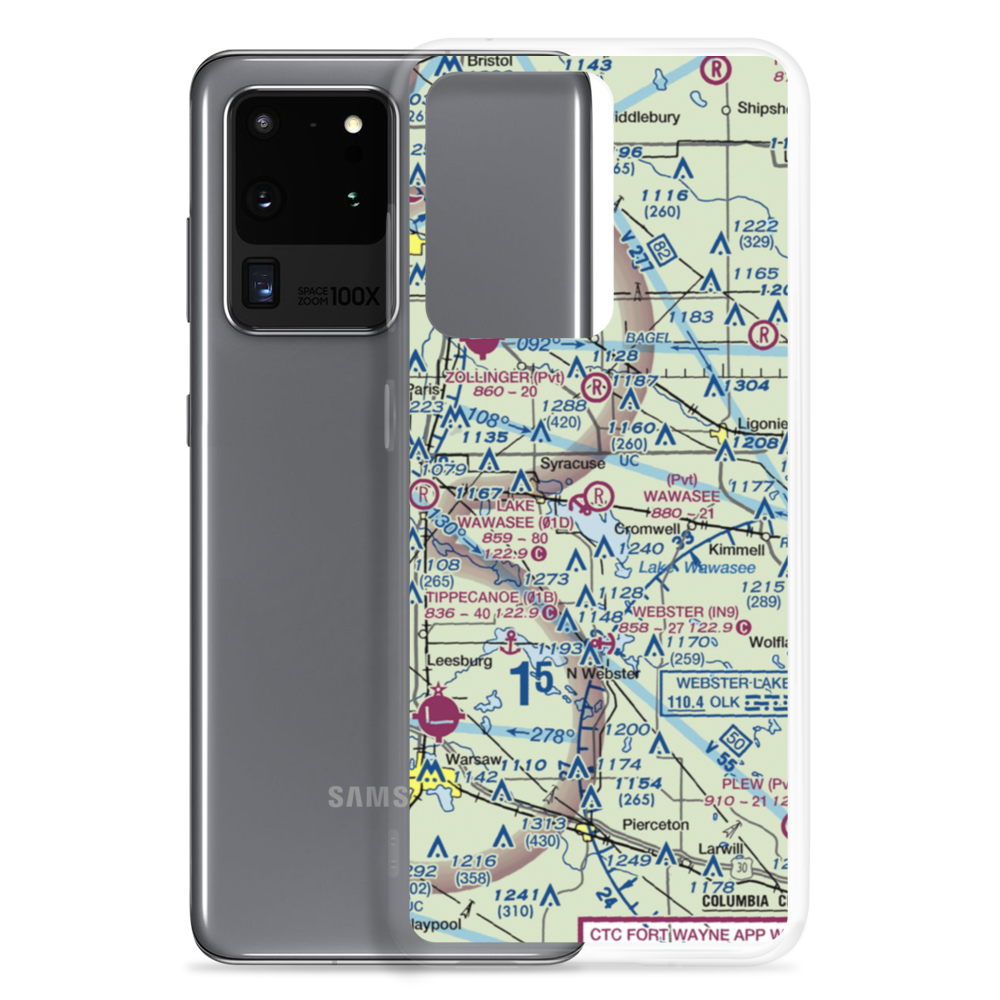Wawasee Airport (4IN9) VFR Sectional Samsung Case Samsung Galaxy S20 Ultra model shown