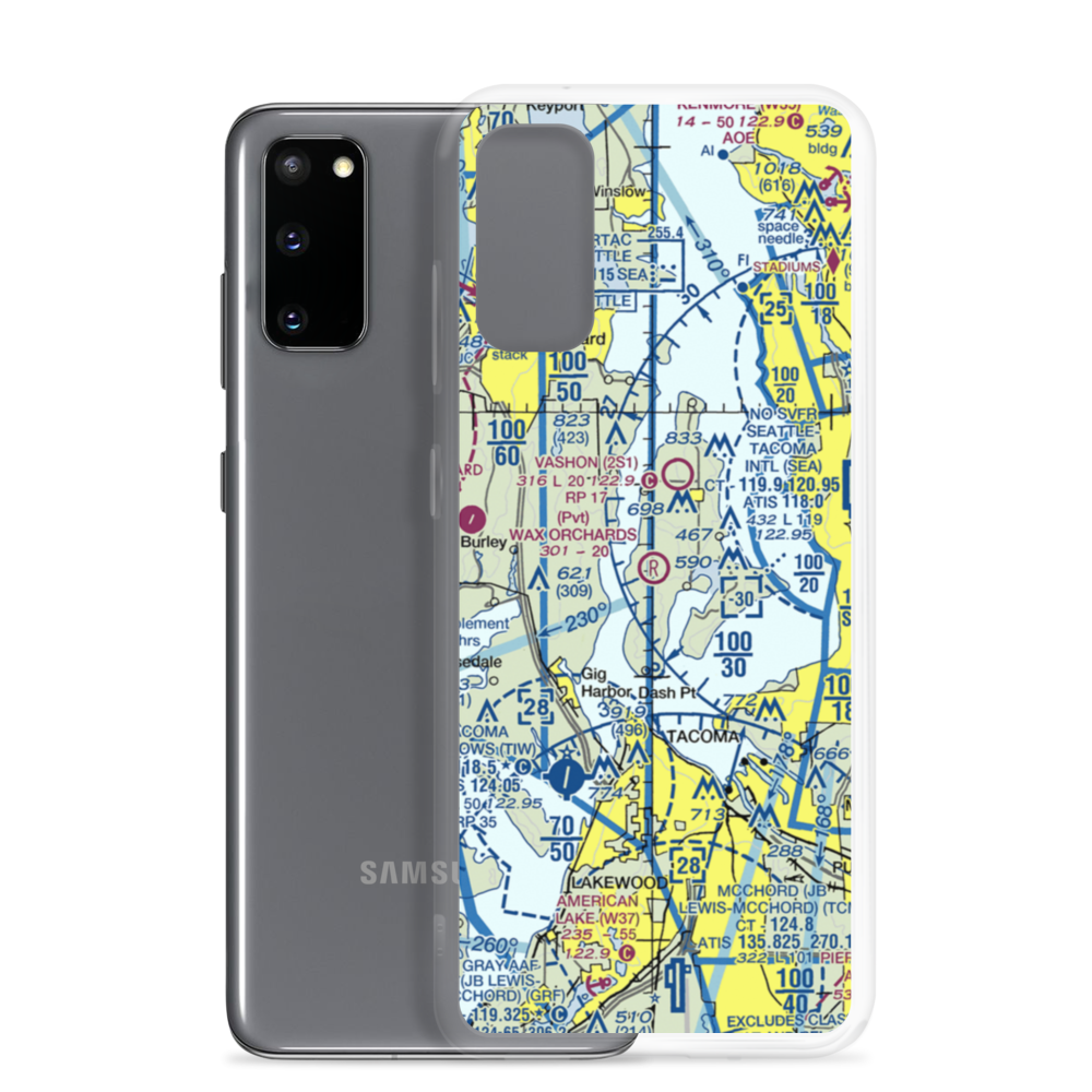 Wax Orchards Airport (WA69) VFR Sectional Samsung Case Samsung Galaxy S20 model shown