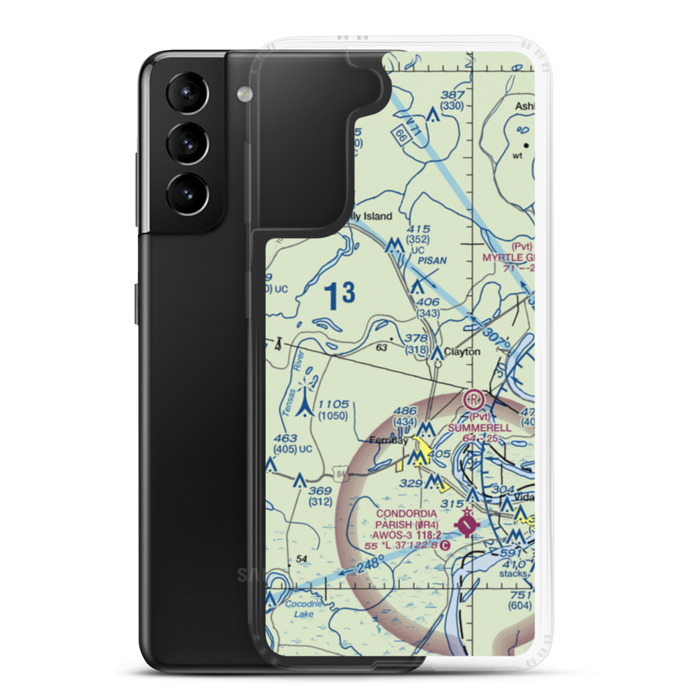 Wayne Brown Airport (37LA) VFR Sectional Samsung Case Samsung Galaxy S21 Plus model shown