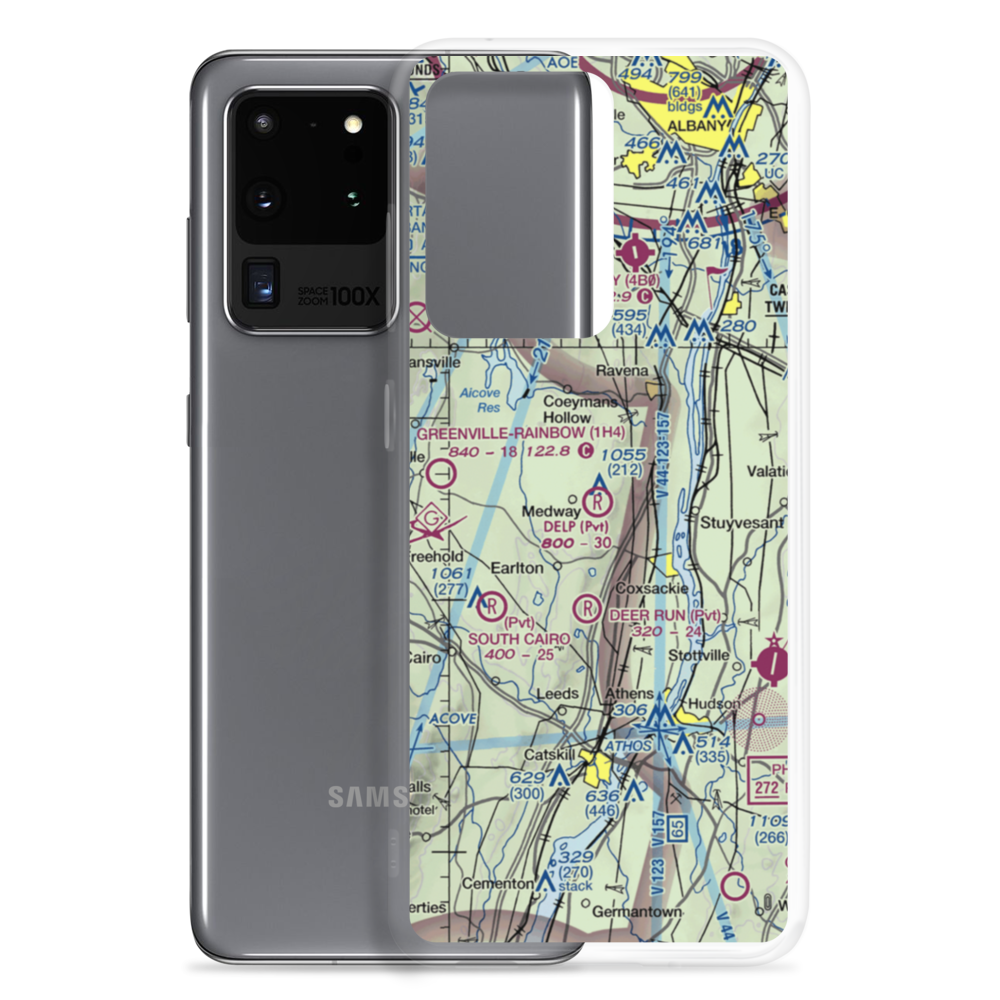 Wayne Delp Airport (33NY) VFR Sectional Samsung Case Samsung Galaxy S20 Ultra model shown