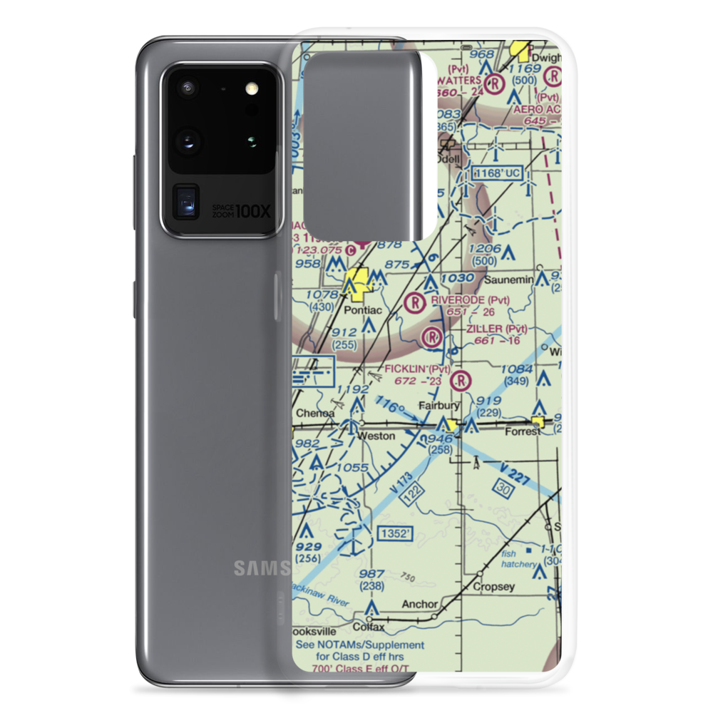 Wayne Ziller Jr Airport (4IL2) VFR Sectional Samsung Case Samsung Galaxy S20 Ultra model shown