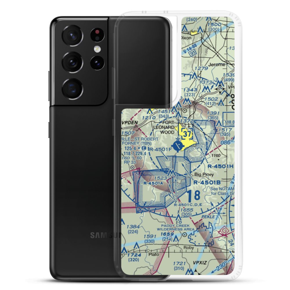 Waynesville-St. Robert Regional Forney field (TBN) VFR Sectional Samsung Case Samsung Galaxy S21 Ultra model shown