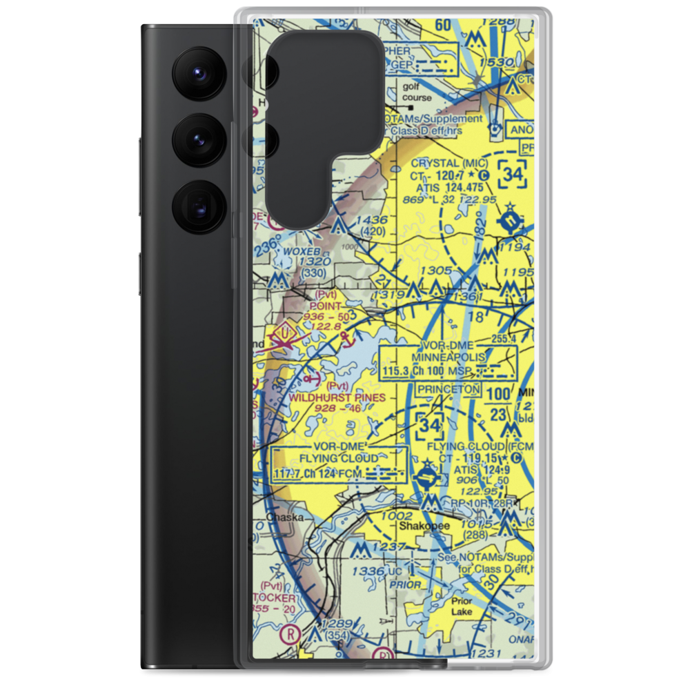 Wayzata Bay Landing Seaplane Base (MN37) VFR Sectional Samsung Case Samsung Galaxy S22 Ultra model shown