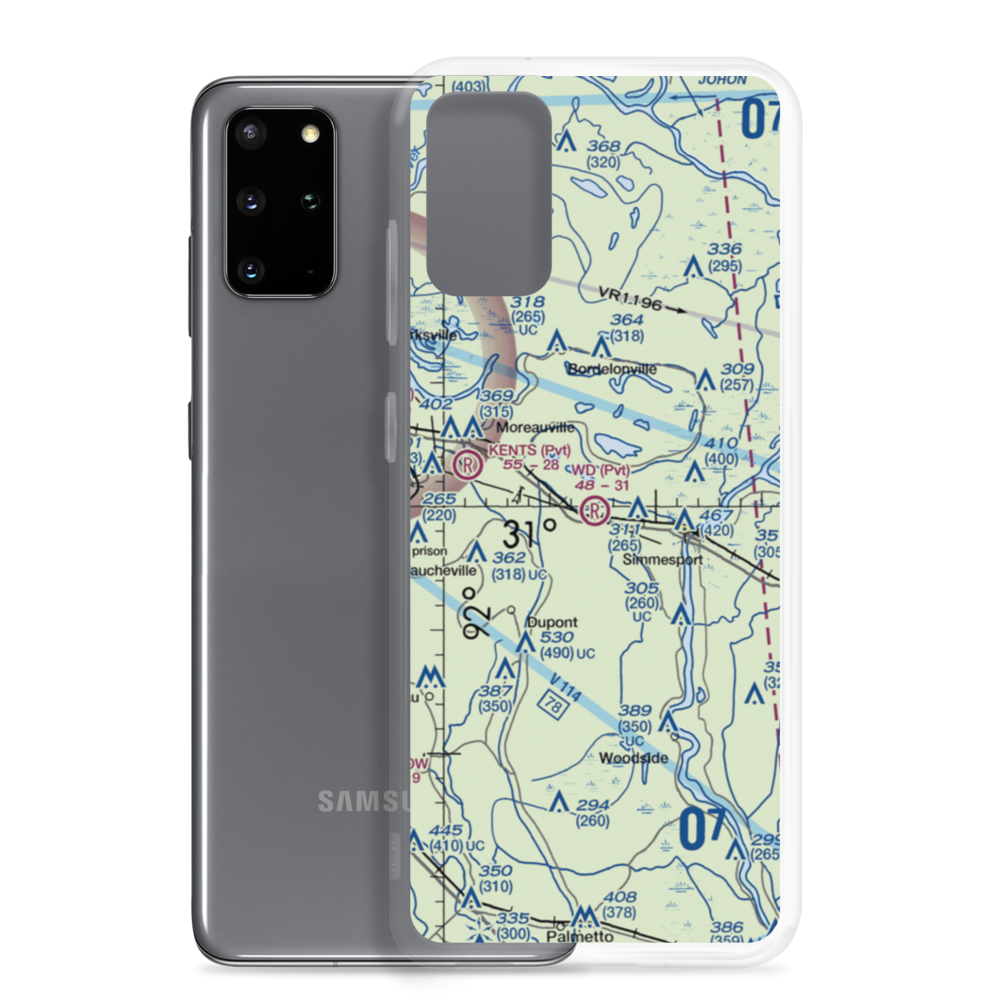 Wd Flyers Airport (22LA) VFR Sectional Samsung Case Samsung Galaxy S20 Plus model shown