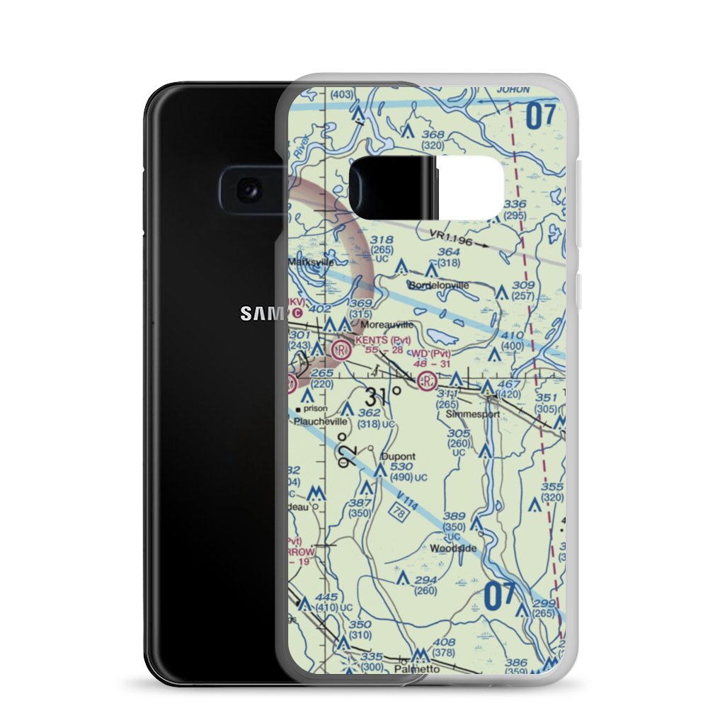 Wd Flyers Airport (22LA) VFR Sectional Samsung Case Samsung Galaxy S10e model shown