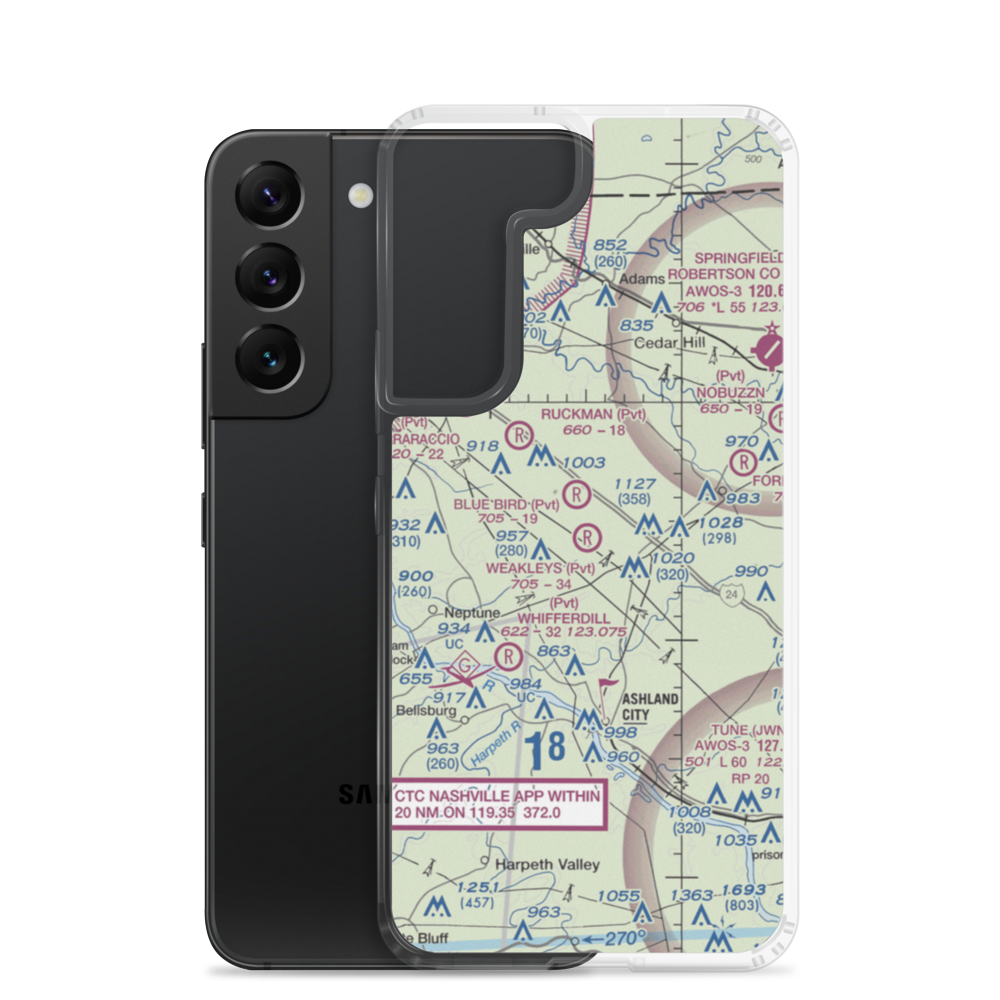 Weakleys Field (6TN1) VFR Sectional Samsung Case Samsung Galaxy S22 model shown