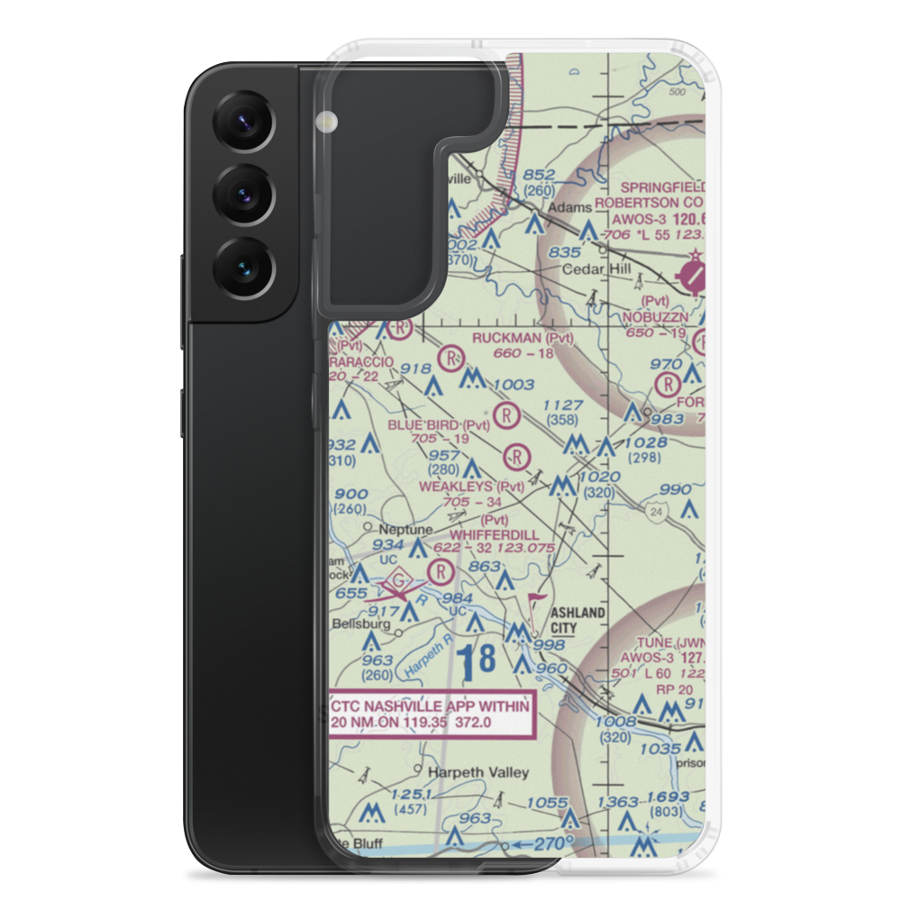 Weakleys Field (6TN1) VFR Sectional Samsung Case Samsung Galaxy S22 Plus model shown