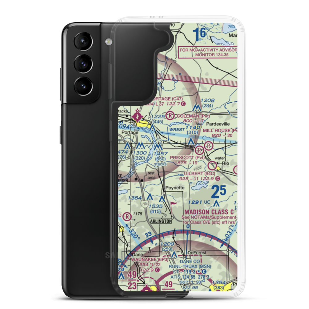 Weatherbee Field (7WI6) VFR Sectional Samsung Case Samsung Galaxy S21 Plus model shown