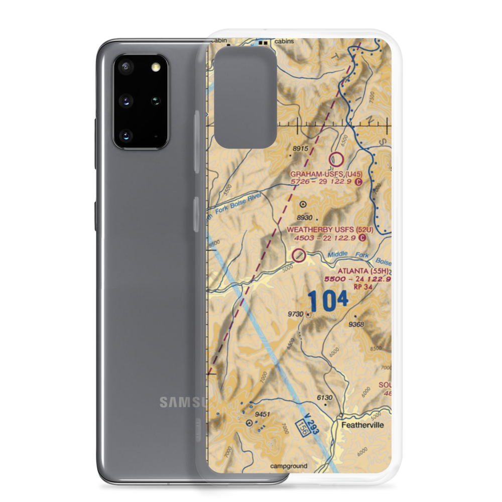 Weatherby US Forest Service Airport (52U) VFR Sectional Samsung Case Samsung Galaxy S20 Plus model shown