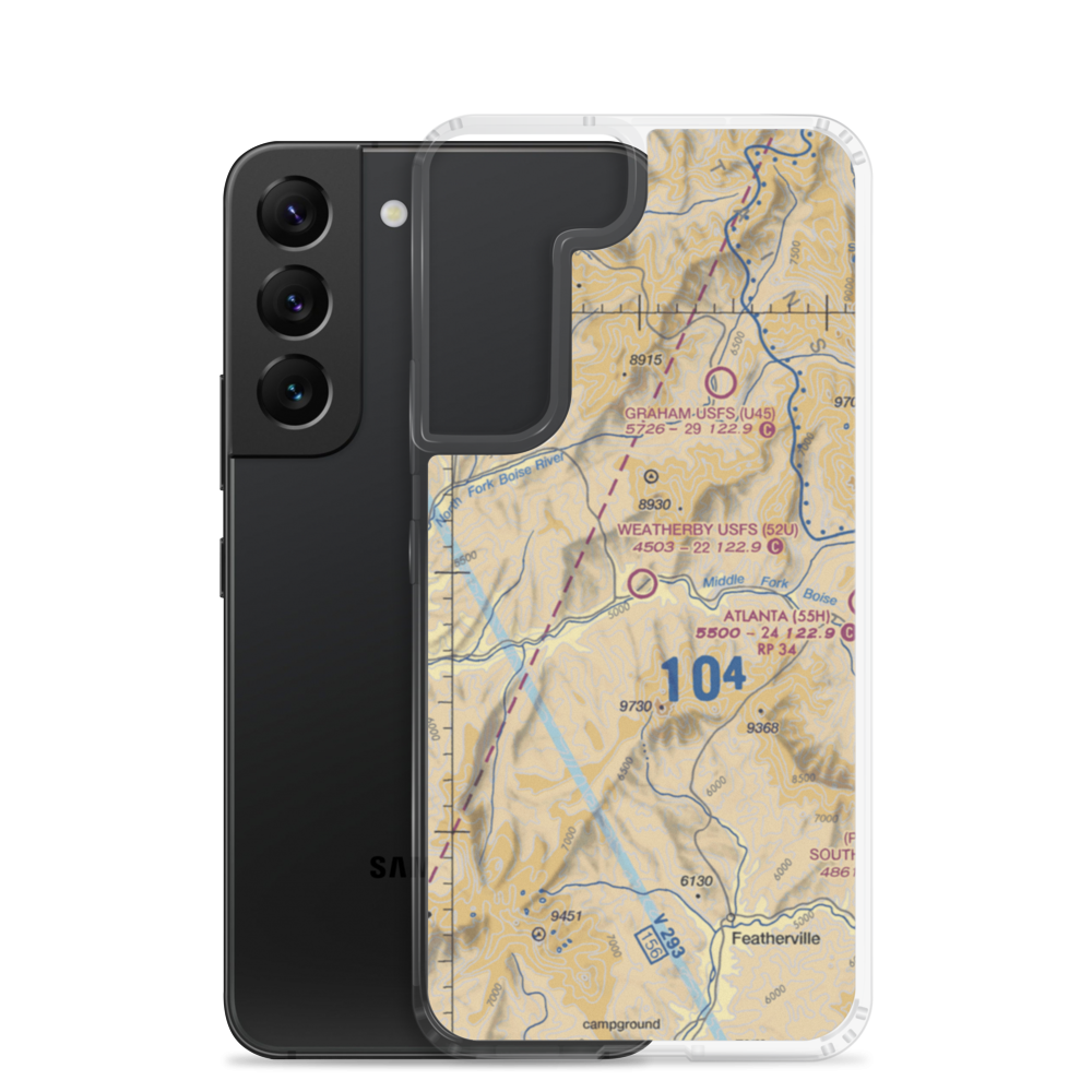 Weatherby US Forest Service Airport (52U) VFR Sectional Samsung Case Samsung Galaxy S22 model shown