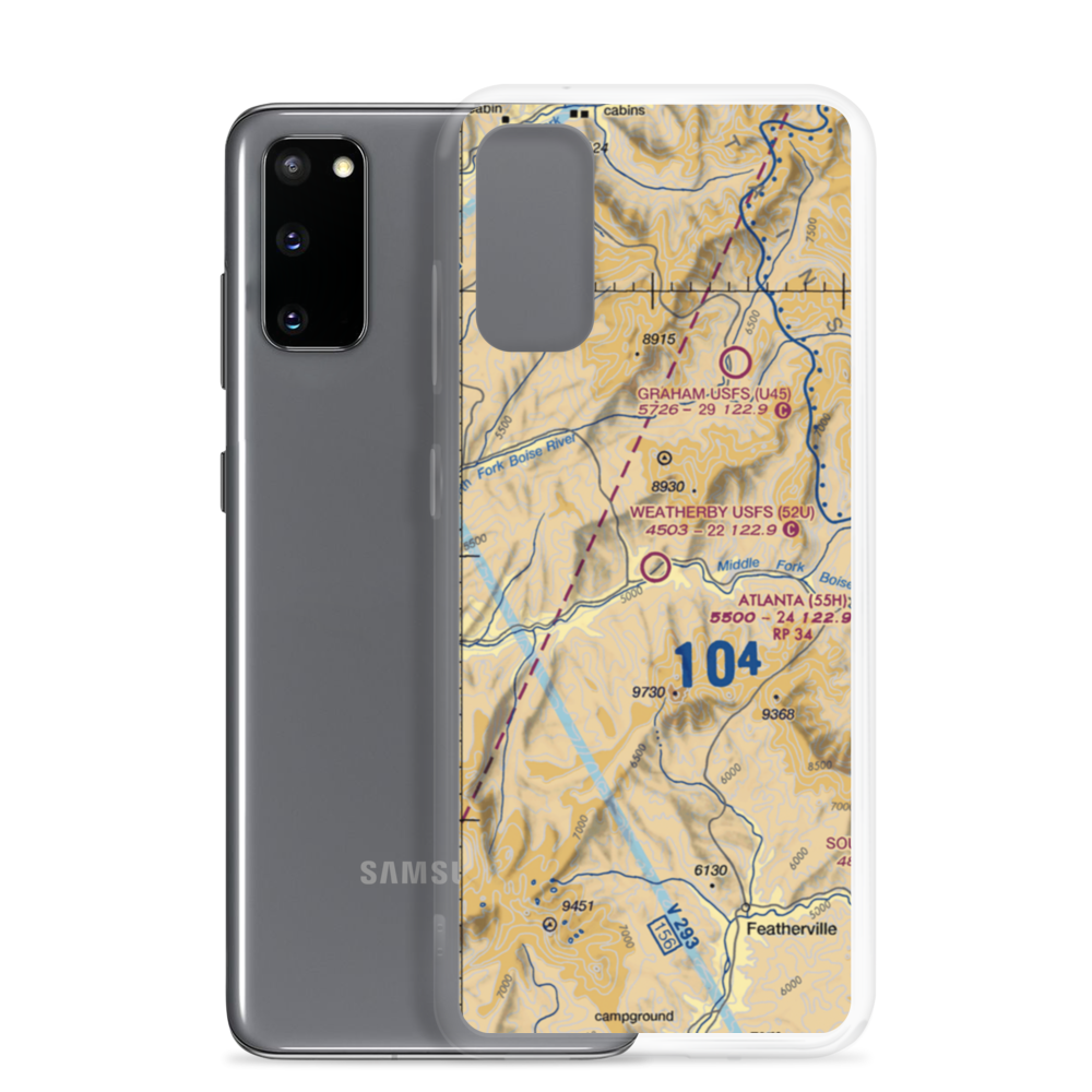 Weatherby US Forest Service Airport (52U) VFR Sectional Samsung Case Samsung Galaxy S20 model shown