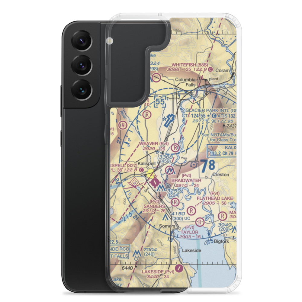Weaver Airport (MT54) VFR Sectional Samsung Case Samsung Galaxy S22 Plus model shown