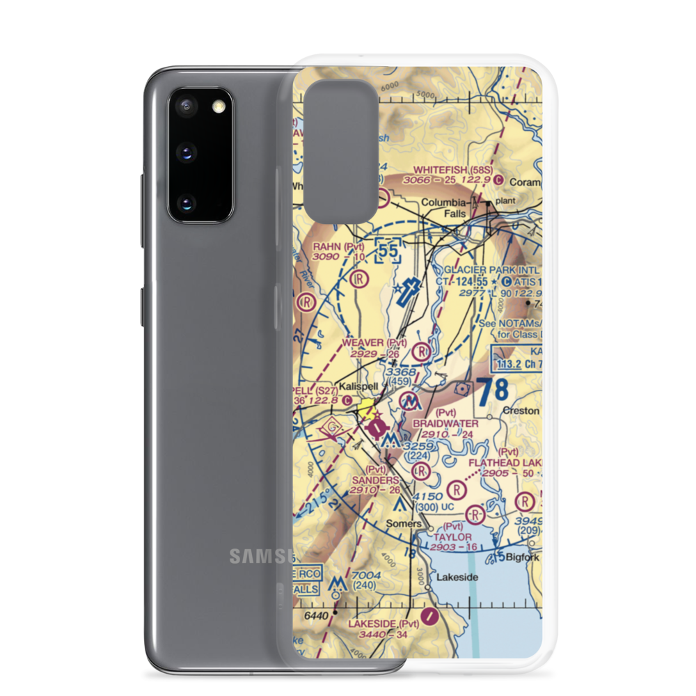 Weaver Airport (MT54) VFR Sectional Samsung Case Samsung Galaxy S20 model shown