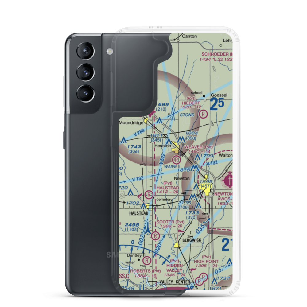 Weaver Ranch Airport (53KS) VFR Sectional Samsung Case Samsung Galaxy S21 model shown