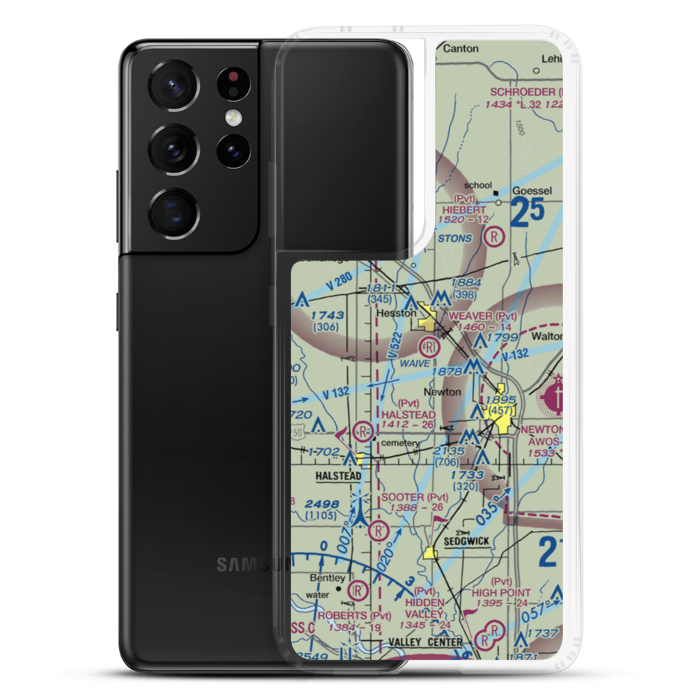 Weaver Ranch Airport (53KS) VFR Sectional Samsung Case Samsung Galaxy S21 Ultra model shown