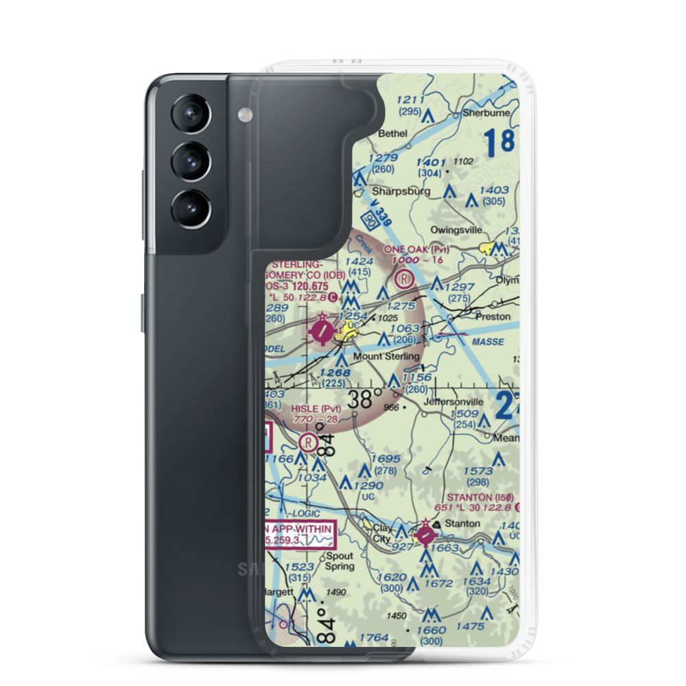 Weavers Run Airport (4KY5) VFR Sectional Samsung Case Samsung Galaxy S21 model shown
