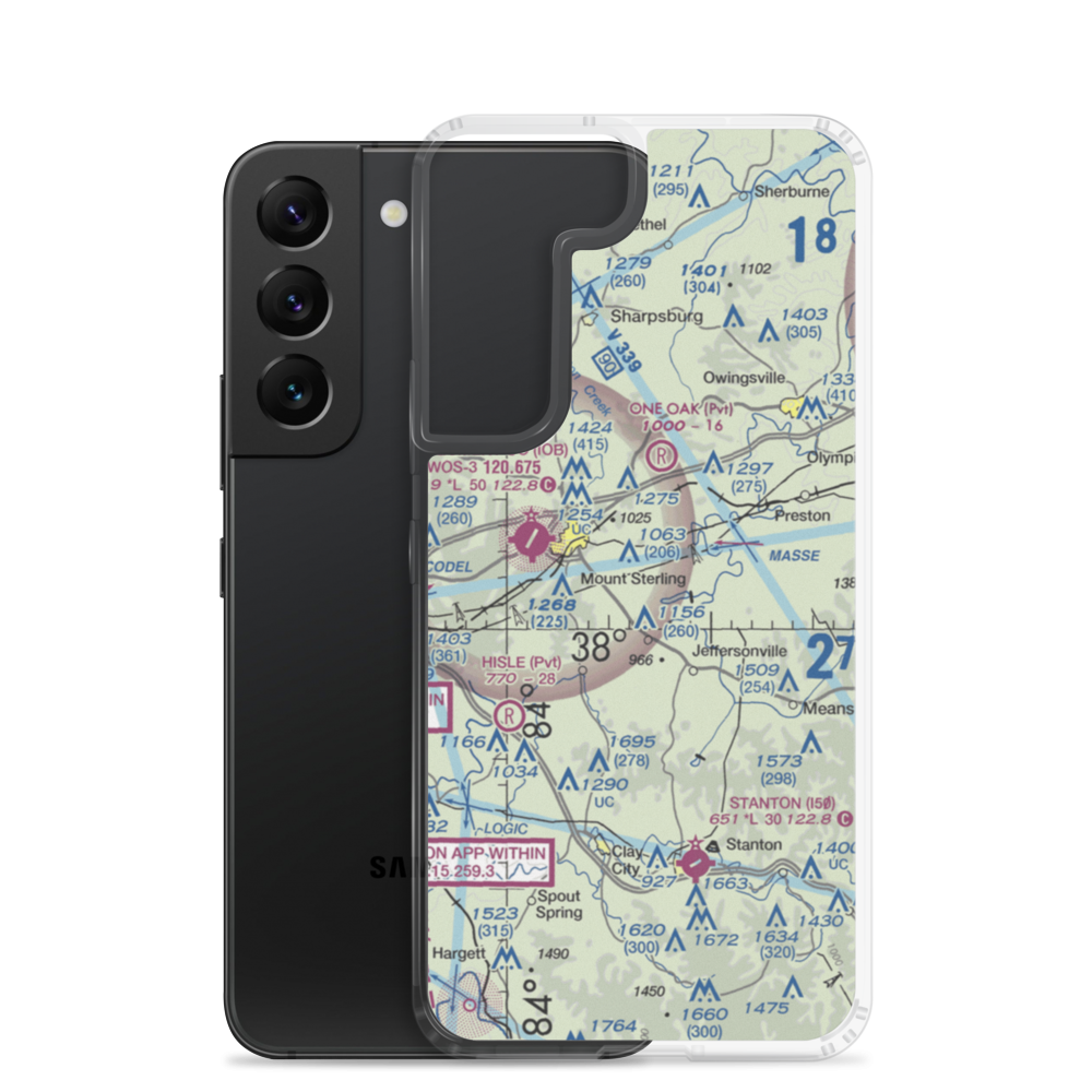 Weavers Run Airport (4KY5) VFR Sectional Samsung Case Samsung Galaxy S22 model shown