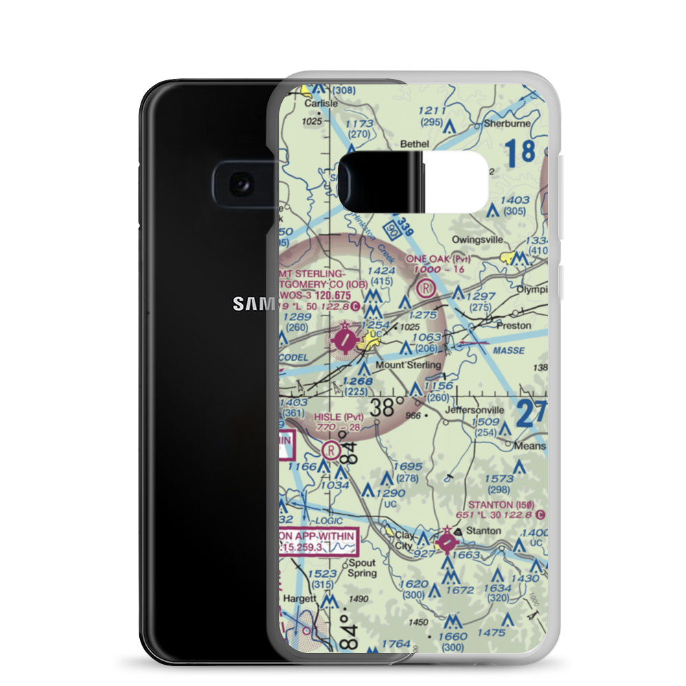 Weavers Run Airport (4KY5) VFR Sectional Samsung Case Samsung Galaxy S10e model shown