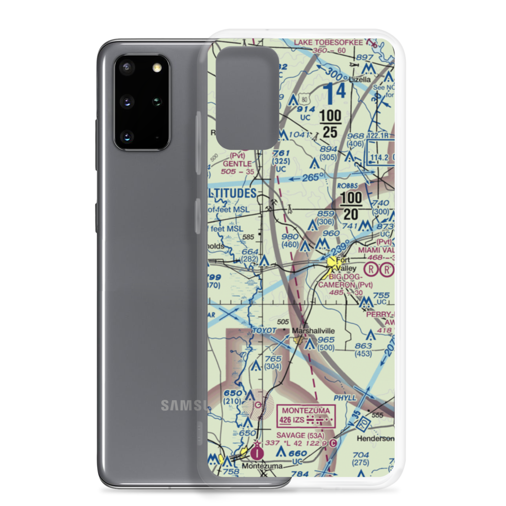 Webb & Shepard Farm Airport (US-0023) VFR Sectional Samsung Case Samsung Galaxy S20 Plus model shown