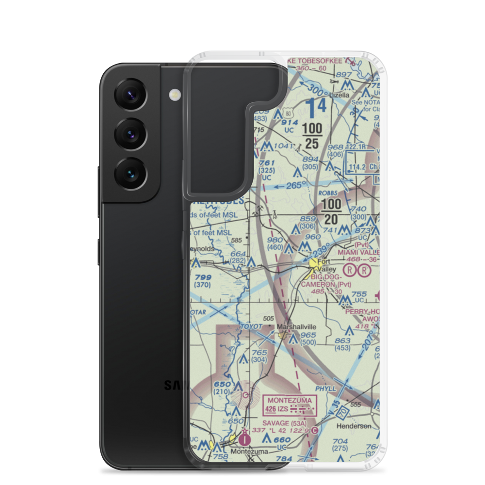 Webb & Shepard Farm Airport (US-0023) VFR Sectional Samsung Case Samsung Galaxy S22 model shown