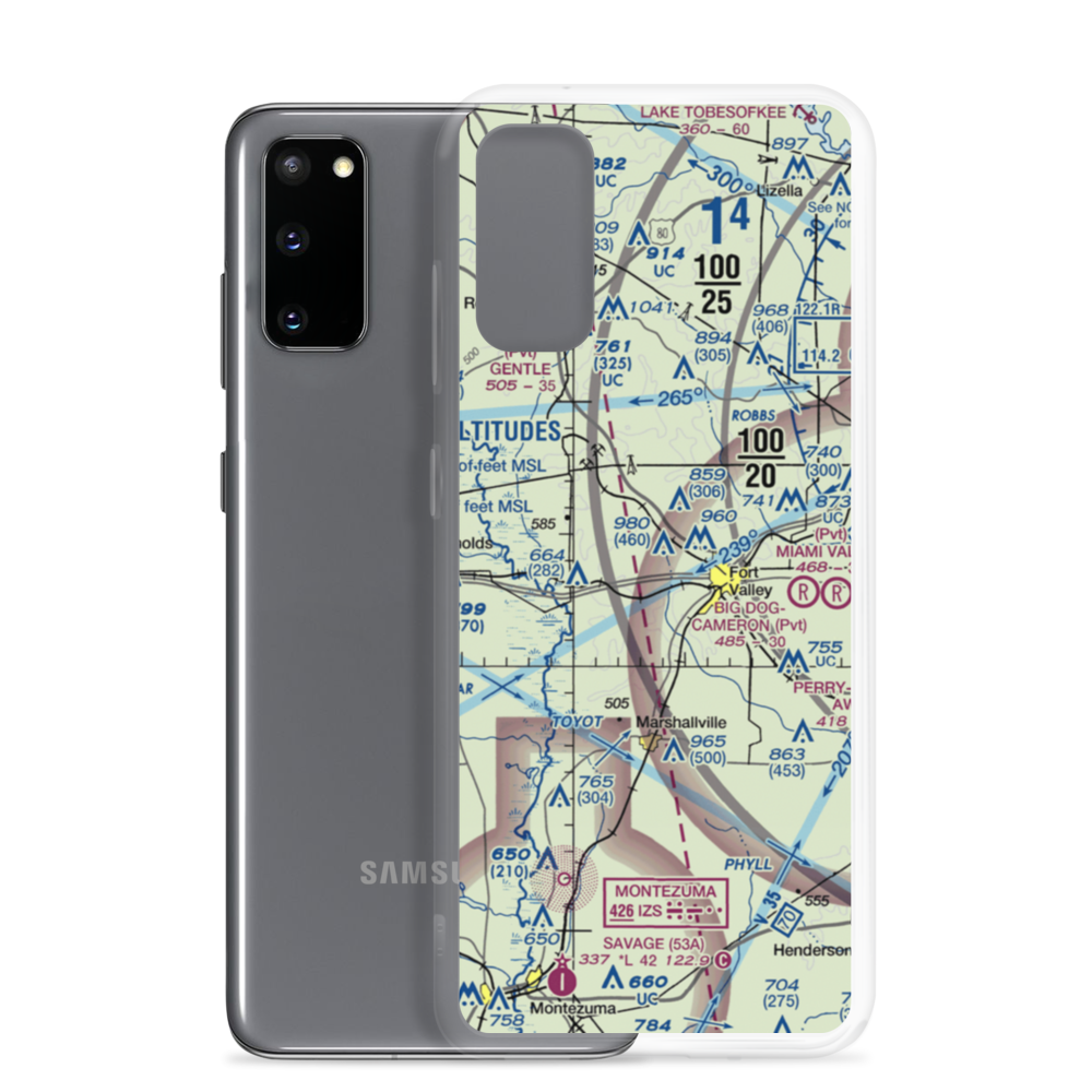Webb & Shepard Farm Airport (US-0023) VFR Sectional Samsung Case Samsung Galaxy S20 model shown