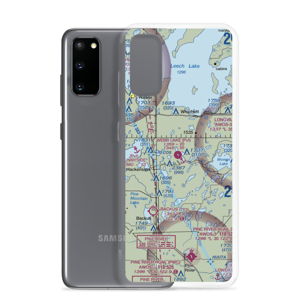 Webb Lake Airport (MN00) VFR Sectional Samsung Case Samsung Galaxy S20 model shown