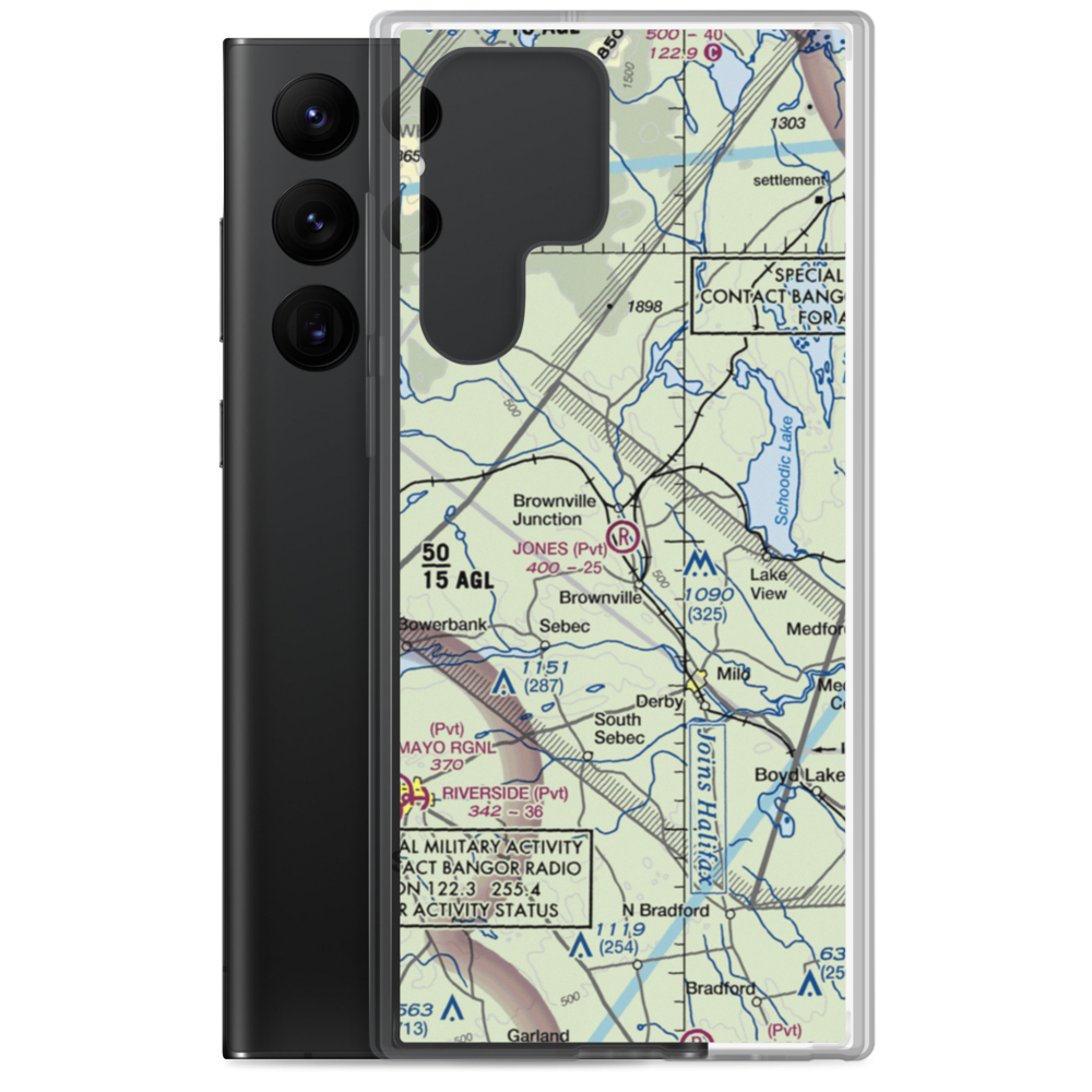 Webber Jones Airport (ME03) VFR Sectional Samsung Case Samsung Galaxy S22 Ultra model shown