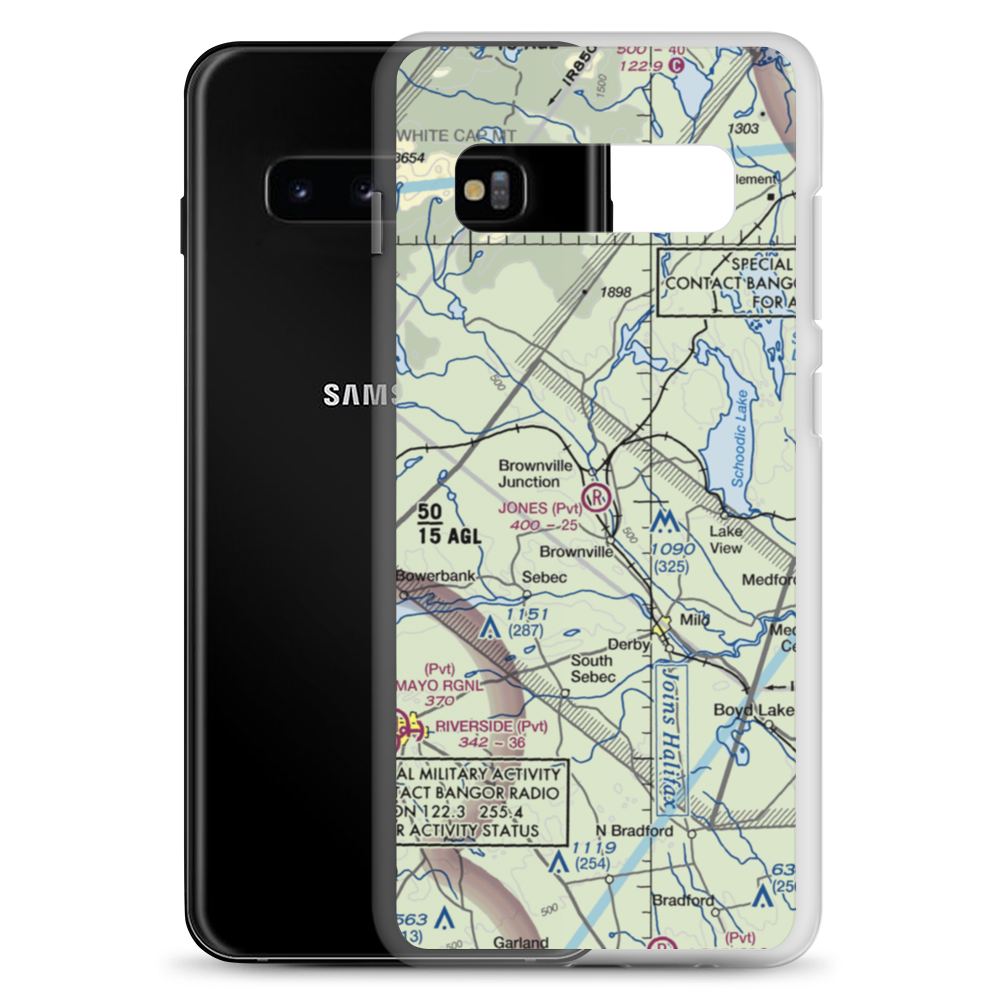 Webber Jones Airport (ME03) VFR Sectional Samsung Case Samsung Galaxy S10+ model shown