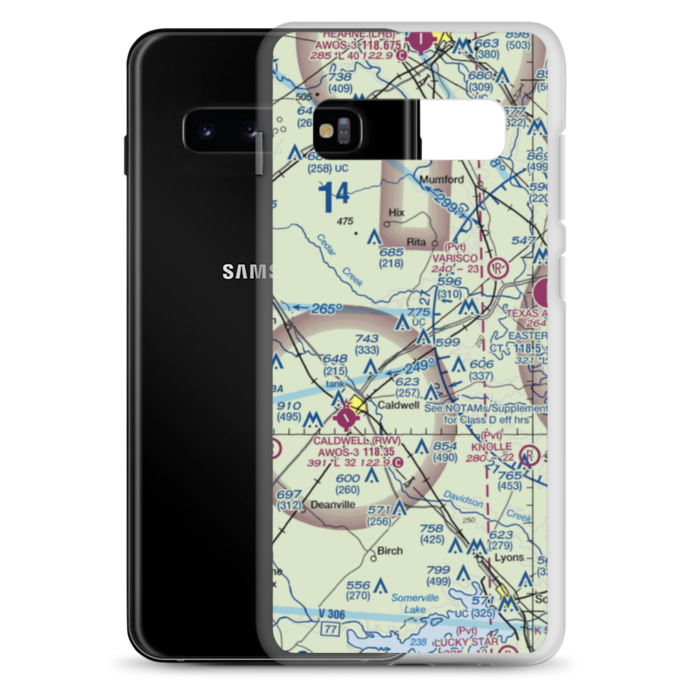 Weber Ranch Airport (7TA5) VFR Sectional Samsung Case Samsung Galaxy S10+ model shown