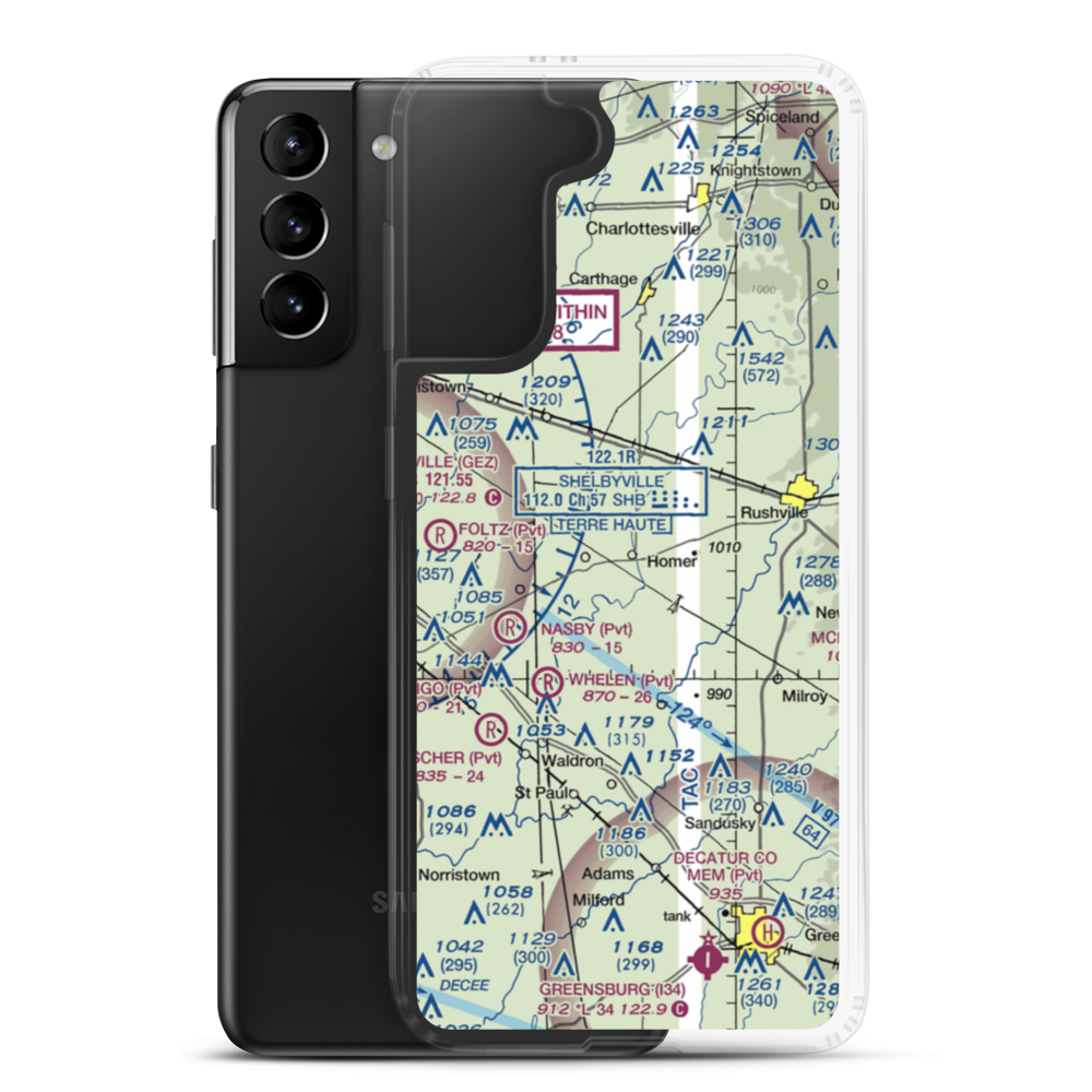 Webster Airport (1II0) VFR Sectional Samsung Case Samsung Galaxy S21 Plus model shown