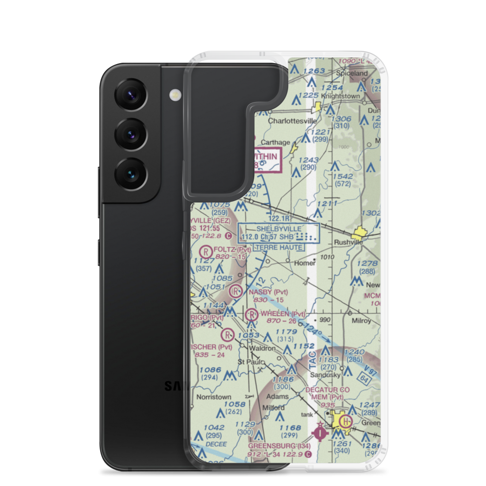 Webster Airport (1II0) VFR Sectional Samsung Case Samsung Galaxy S22 model shown