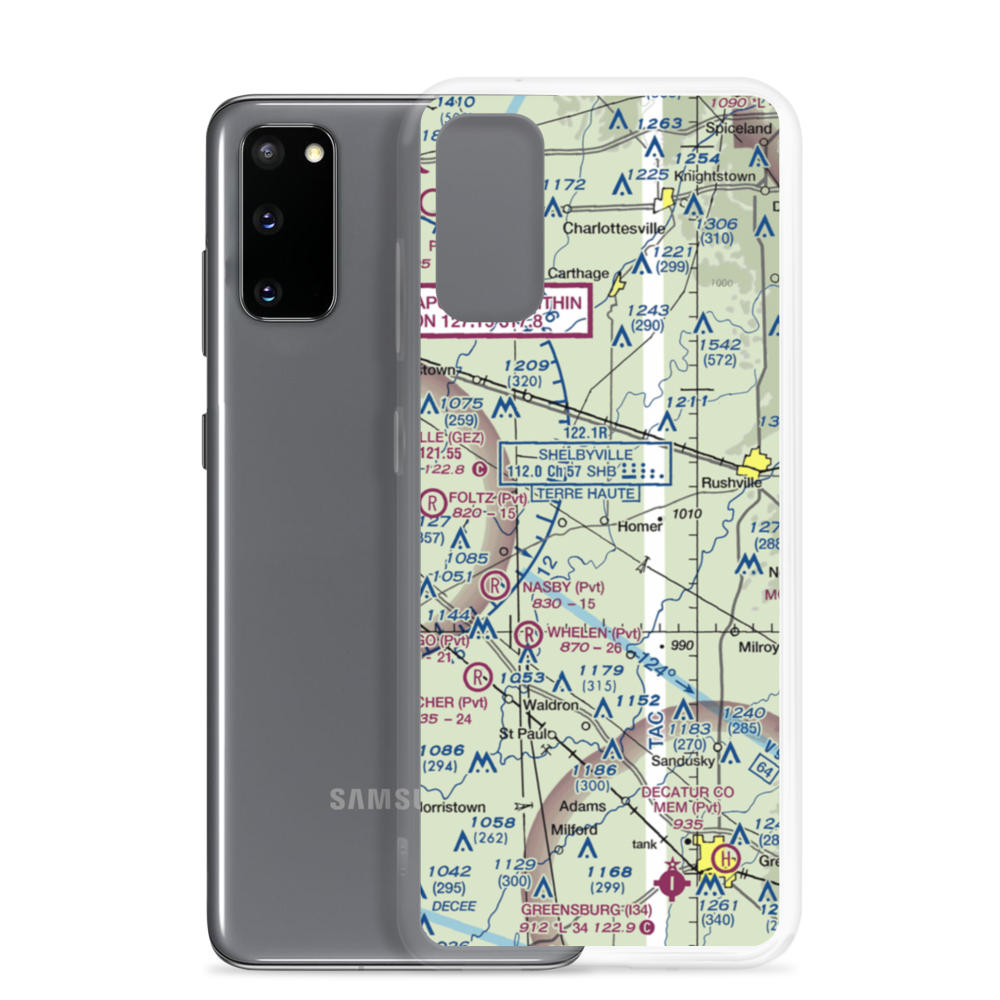Webster Airport (1II0) VFR Sectional Samsung Case Samsung Galaxy S20 model shown