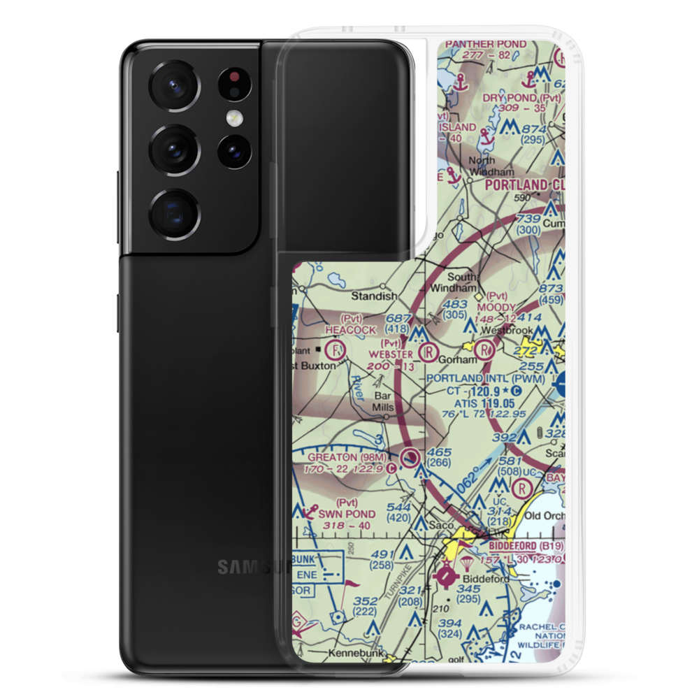 Webster Field (ME91) VFR Sectional Samsung Case Samsung Galaxy S21 Ultra model shown