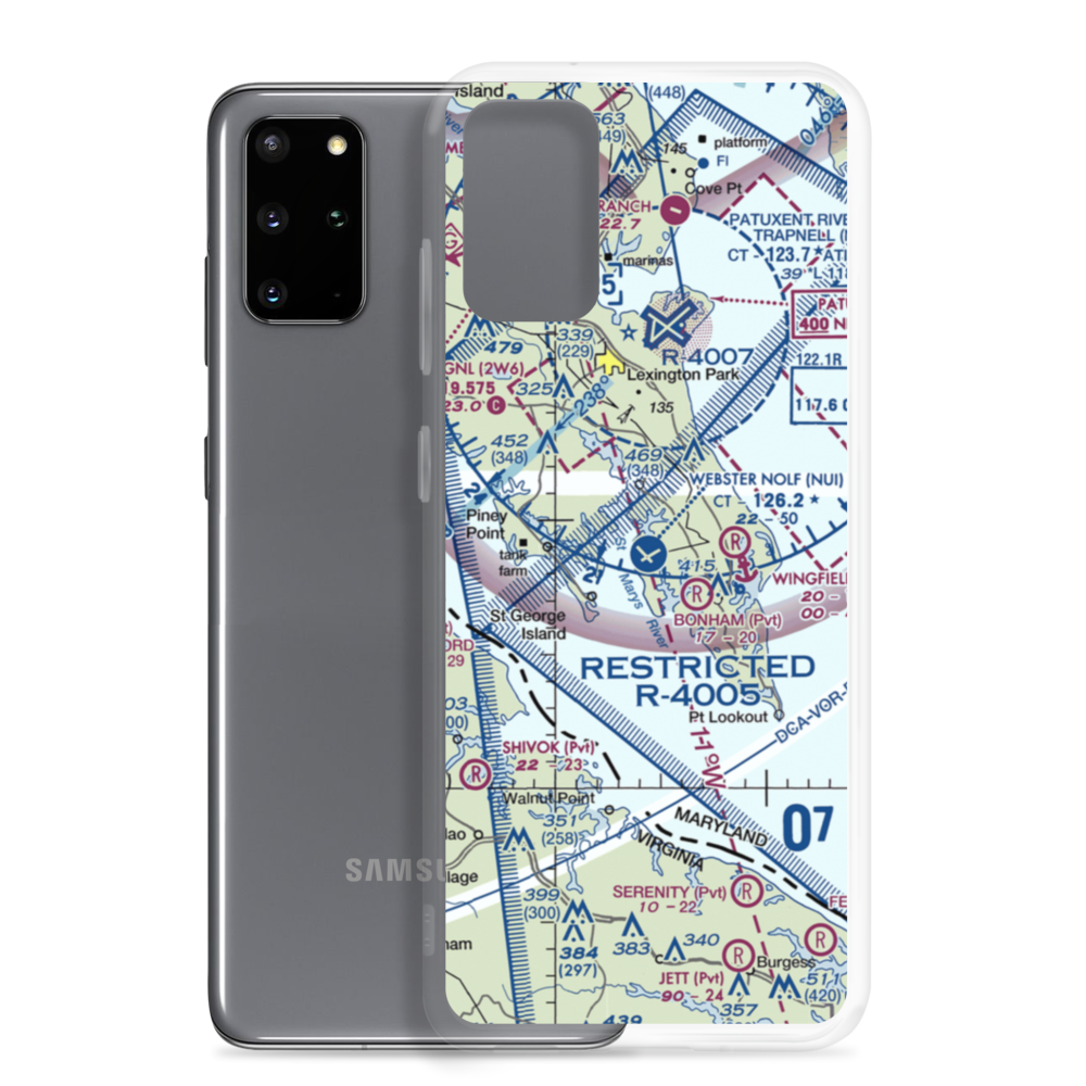 Webster Nolf Airport (NUI) VFR Sectional Samsung Case Samsung Galaxy S20 Plus model shown