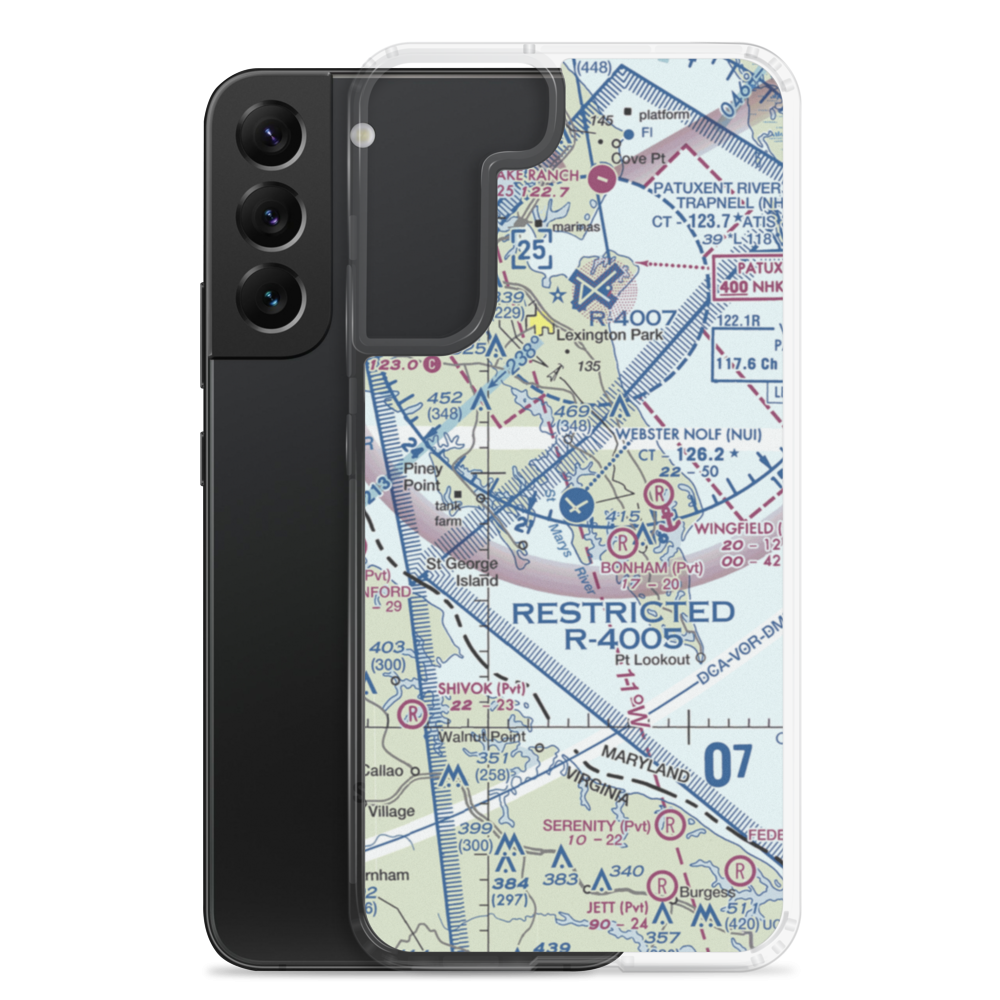 Webster Nolf Airport (NUI) VFR Sectional Samsung Case Samsung Galaxy S22 Plus model shown