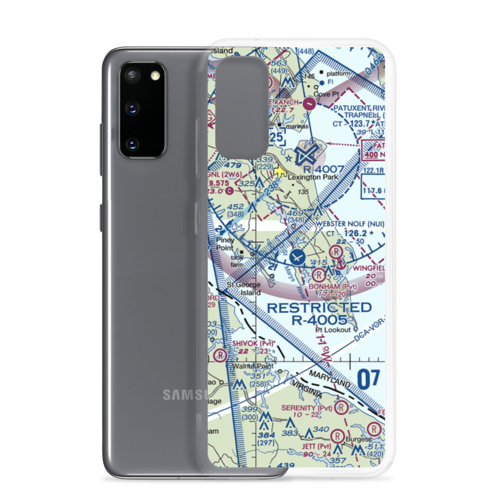 Webster Nolf Airport (NUI) VFR Sectional Samsung Case Samsung Galaxy S20 model shown
