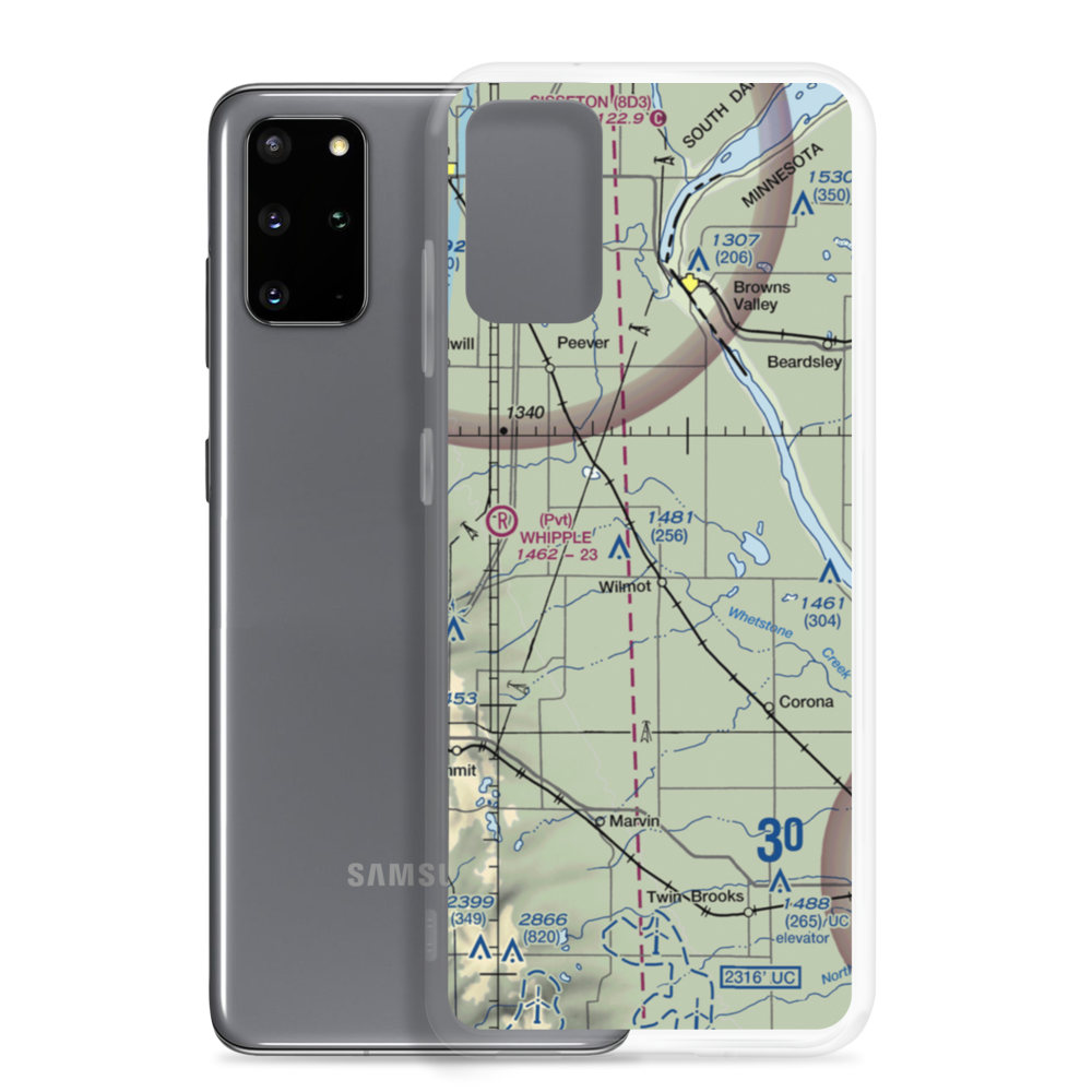Webster-Eneboe Airstrip (SD82) VFR Sectional Samsung Case Samsung Galaxy S20 Plus model shown