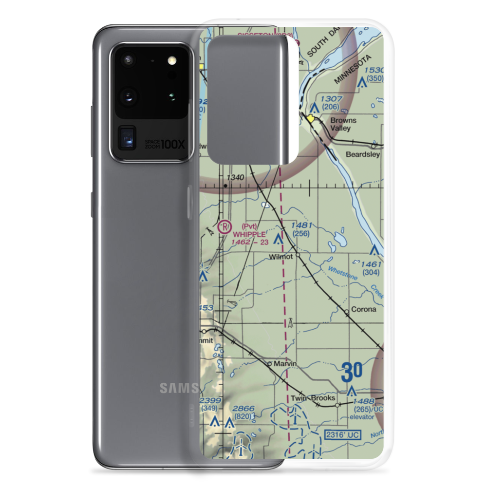 Webster-Eneboe Airstrip (SD82) VFR Sectional Samsung Case Samsung Galaxy S20 Ultra model shown