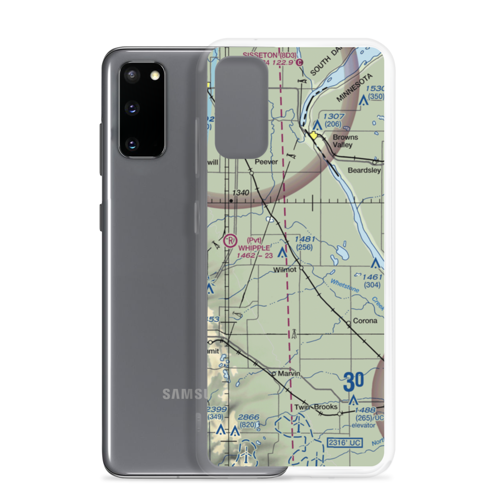 Webster-Eneboe Airstrip (SD82) VFR Sectional Samsung Case Samsung Galaxy S20 model shown