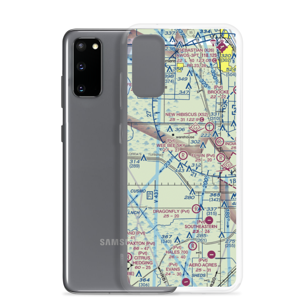 Wee Bee Sky Ranch Airport (70FA) VFR Sectional Samsung Case Samsung Galaxy S20 model shown