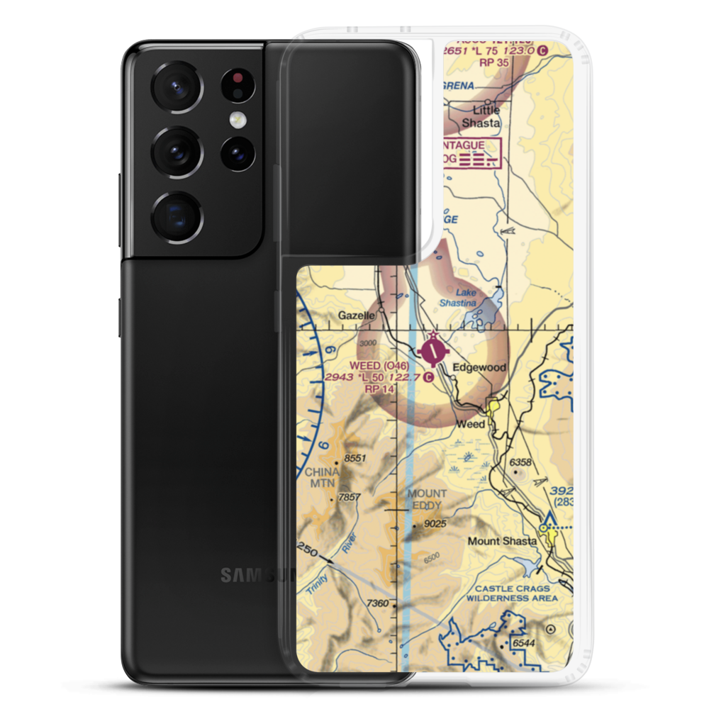 Weed Airport (O46) VFR Sectional Samsung Case Samsung Galaxy S21 Ultra model shown