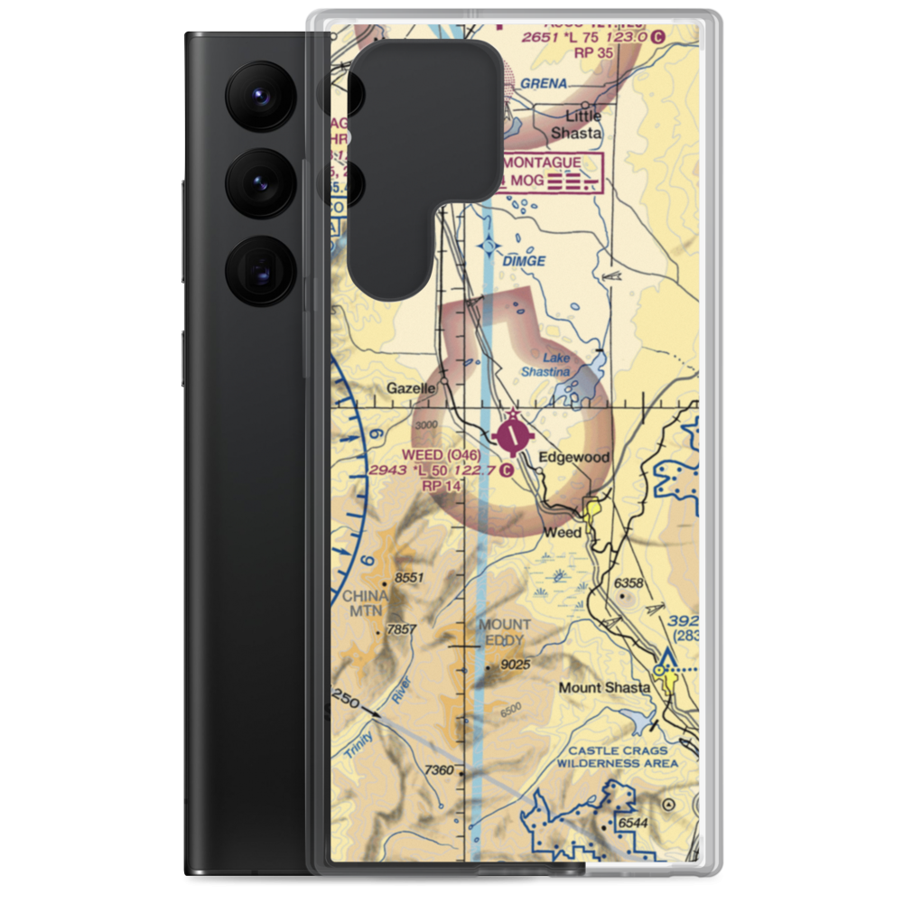 Weed Airport (O46) VFR Sectional Samsung Case Samsung Galaxy S22 Ultra model shown